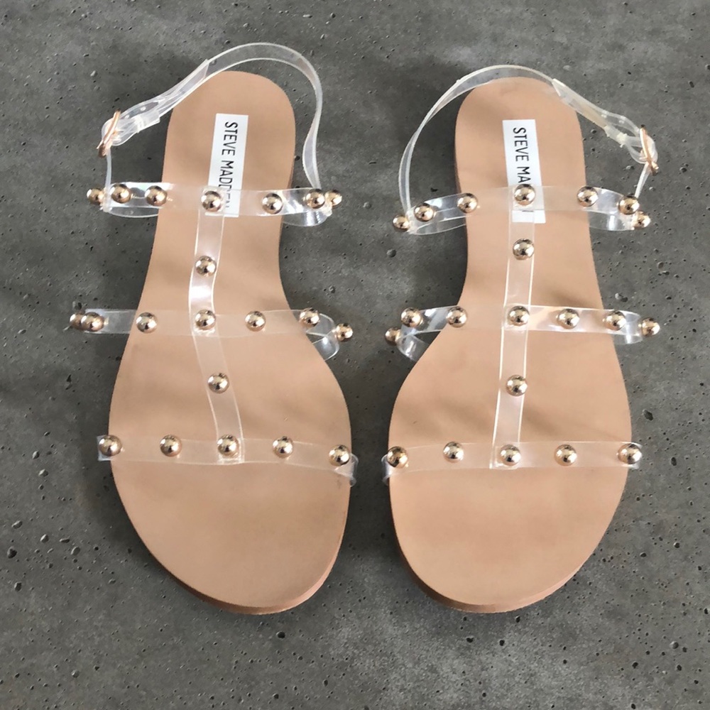 Steve Madden Deyna size 7.5 clear sandals